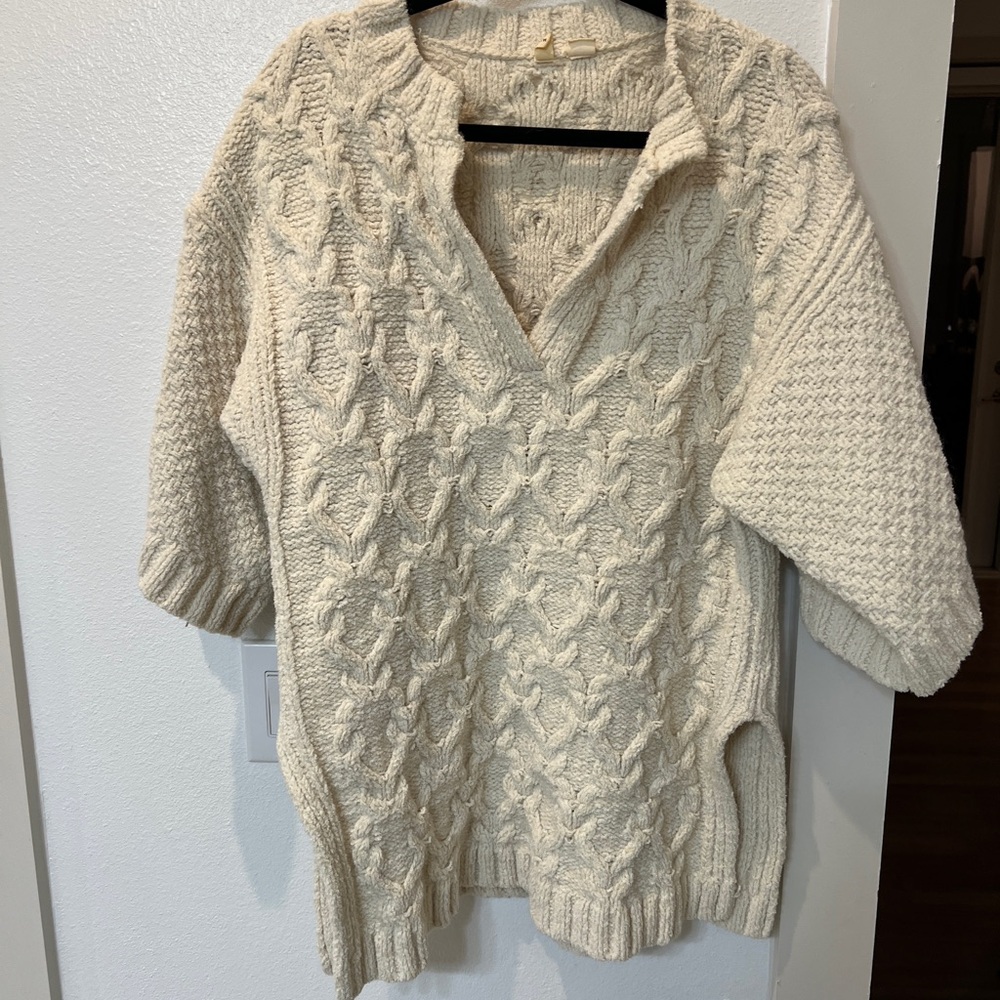 Cozy Cream Cable Knit Sweater from Anthropologie